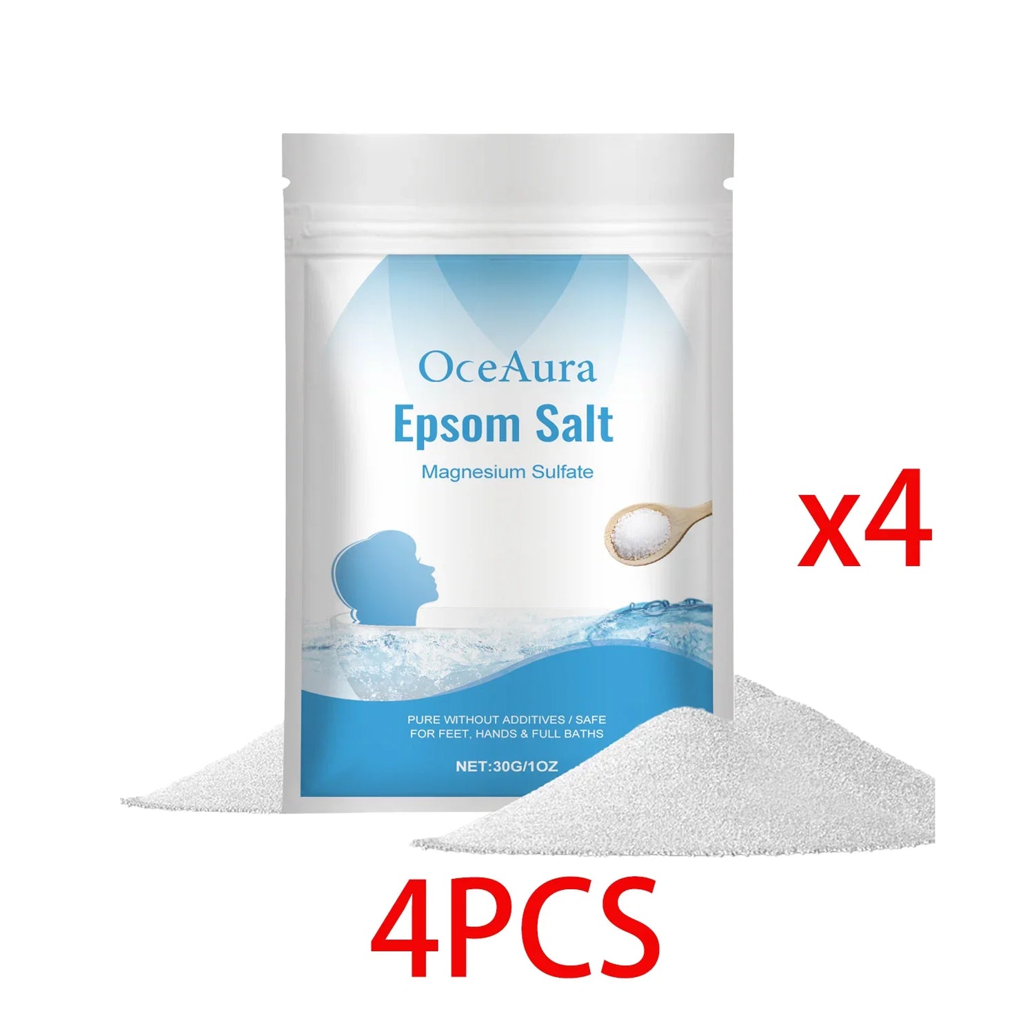 Epsom Salt Magnesium Sulfate Moisturizing Exfoliating Pure Natural Feet Hands Bath Body Relaxation Muscle Relief Detox Skin Care