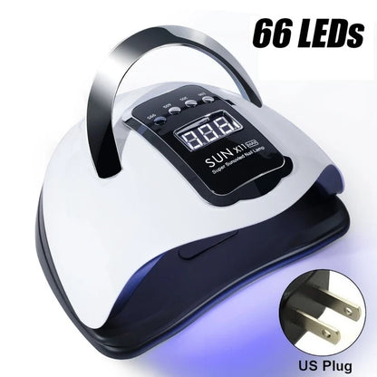 66LEDS Professional Nail Drying Lamp for Manicure Nails Gel Polish Drying Machine with Auto Sensor UV LED Nail Lamp