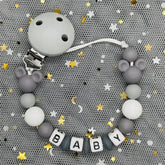 2026 Custom Name Baby Pacifier Clips Chain Silicone Beads Teether Toys Dummy Holder Russian English Name Pacifier Chain Newborn SHOPEZRA L.L.C.