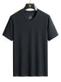 Plus Size 7XL 8XL 9XL Summer V-Neck T-shirts For Men Ice Silk Cooling Quick-dry Breathable Men&