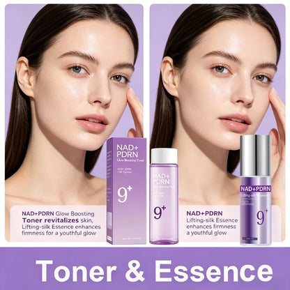 9+ NAD+ PDRN Lifting-sil Essence for Women Firming, Fade Fine Lines NAD+ Serum&amp; Toner for Brightening Skin 50ML