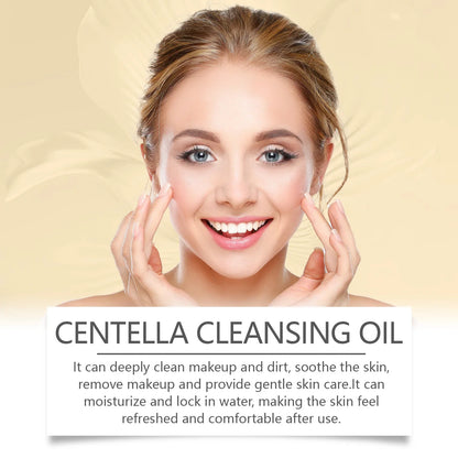 Centella Cleansing Oil Facial Makeup Remover Gentle Cleansing Pores Oil Control Vitamin E Soothing Face Skincare Products 100ml