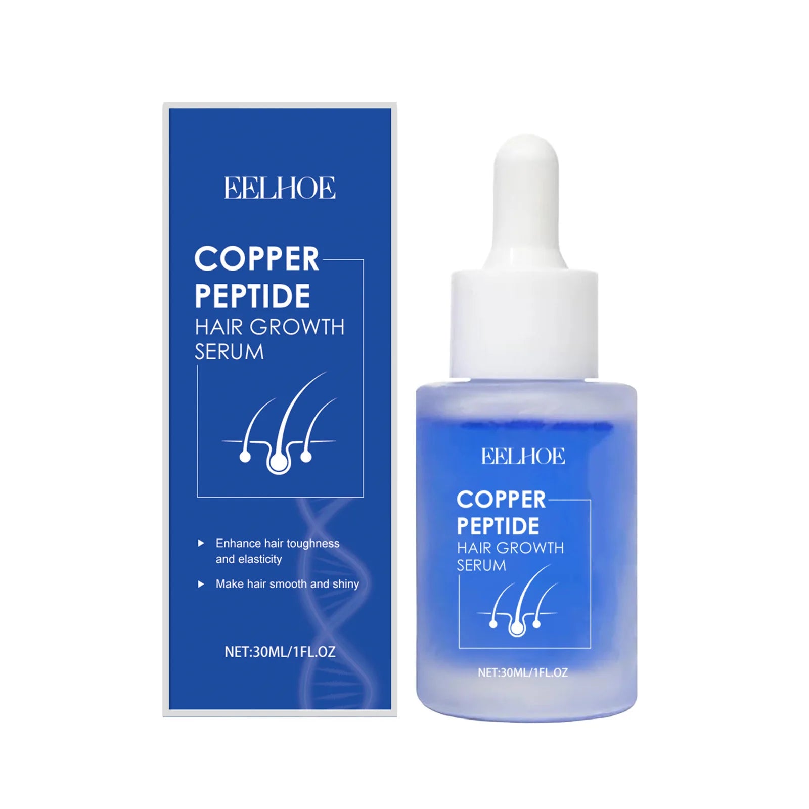 EELHOE Hyaluronic Acid Complete Hair Care Kit Anti Breakage Smoothing Soft Hair Deep Conditioning Castor Oil Hair Growth Serum