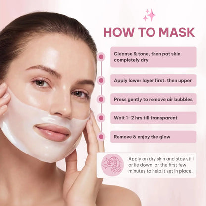 Collagen Face Mask Overnight – Hydrating Korean Sheet Mask – Niacinamide &amp; Low Molecular Collagen – Firming &amp; Smoothing Skinc