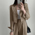 Suit Coat 2 Piece Set Women Blazer Jacket Straight Pants Ensemble Single Breasted Turn Down Collar Trousers Office Lady Outfits SHOPEZRA L.L.C.