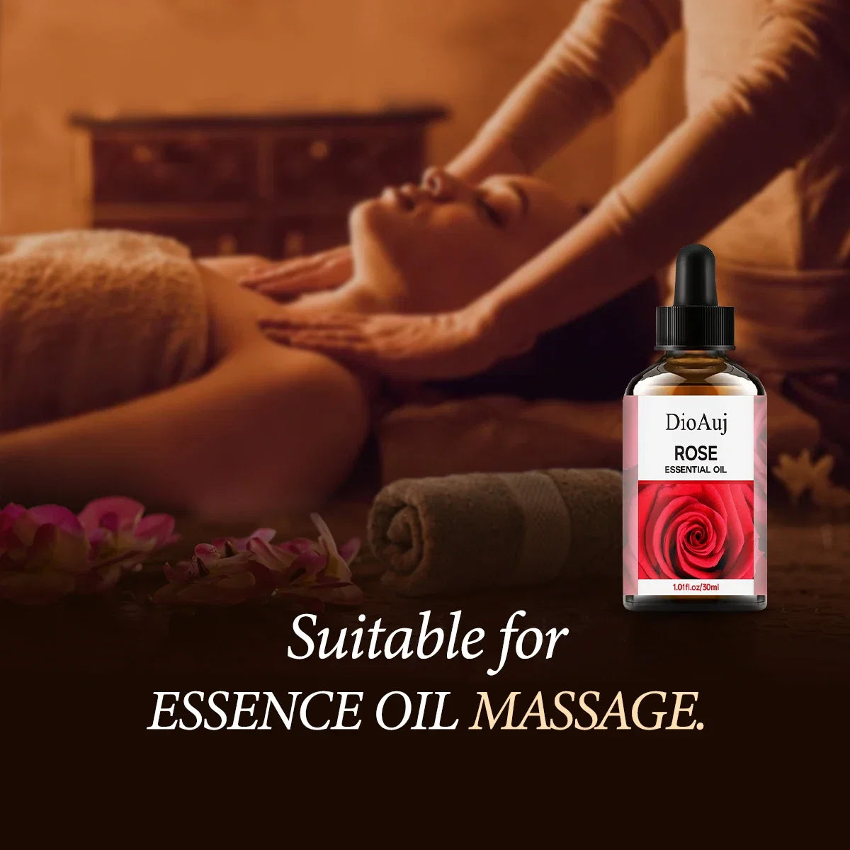 DioAuj 1PCS Essential Oil with Dropper ROSE Face Body Skin Care  Aromatherapy Oil for Humidifier Aromatherapy Candle