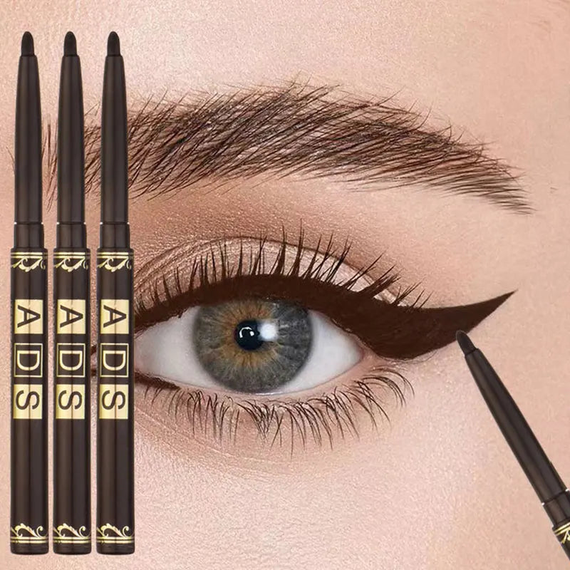 3pcs Black Eyeliner Pencils -Waterproof, Sweatproof &amp; Smudge-Proofwith Easy Twist Application for Flawless Eye Makeup