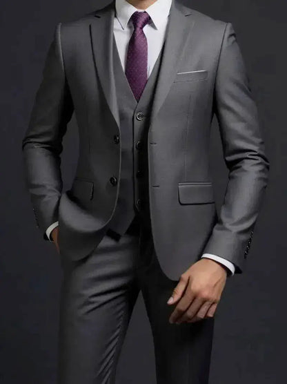 Suit (Blazer+ Vest + Trousers) Men&