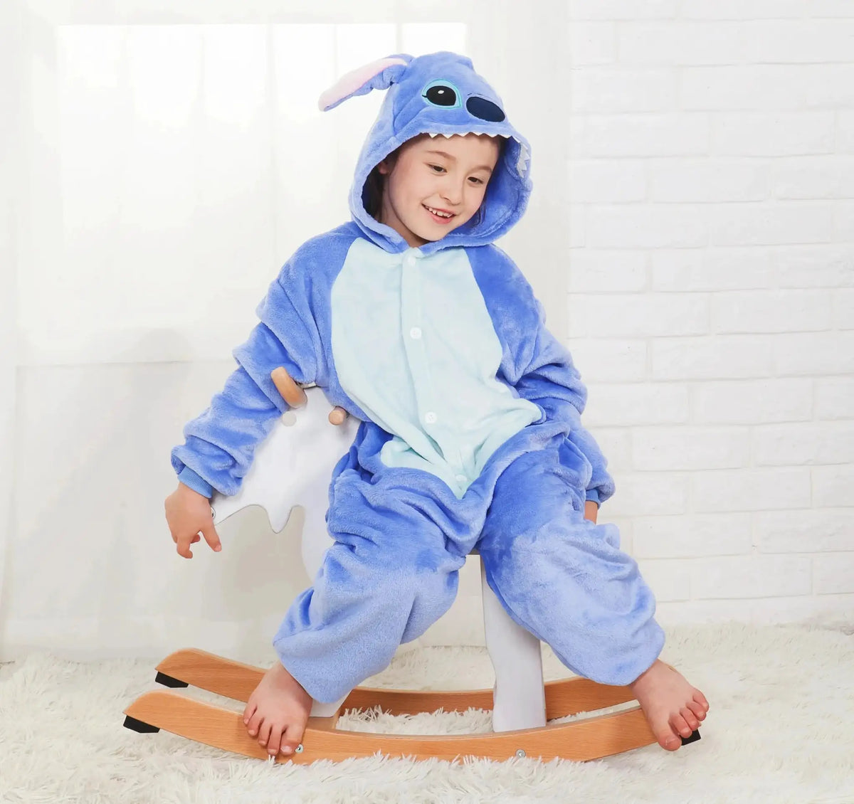 Kigurumi Stitch Cartoon Onesies Kids Children Animal Pajamas Jumpsuits Girls Boys Anime Cosplay Costumes For Christmas Halloween by Dropshipman