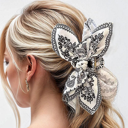 New Double-Sided Cashew Flower Love Grabbing Clip Butterfly Knot Hair Clip Summer Vacation Shark Clip Fashion