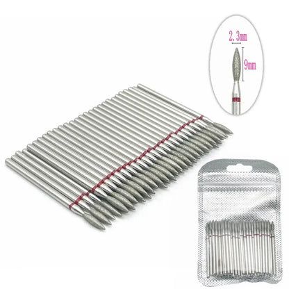 50pc Diamond Nail Drill Cuticle Clean Bit Set Milling Cutter for Manicure Electric  Bits Accessories Dead Skin Remove Tool
