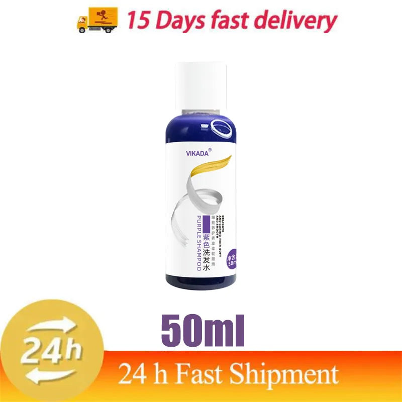 Color Fixing Hair Dye Shampoo to Cover Gray Hair Fade Yellow After Bleach Hair Shampoo Non-irritating Purple Shampoo for Blonde