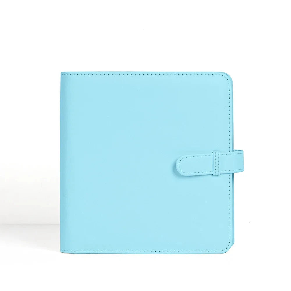 Square photo album with 288 card slots, solid color PU cover, designed for Instax Square and Kodak Mini 3 Square photos.