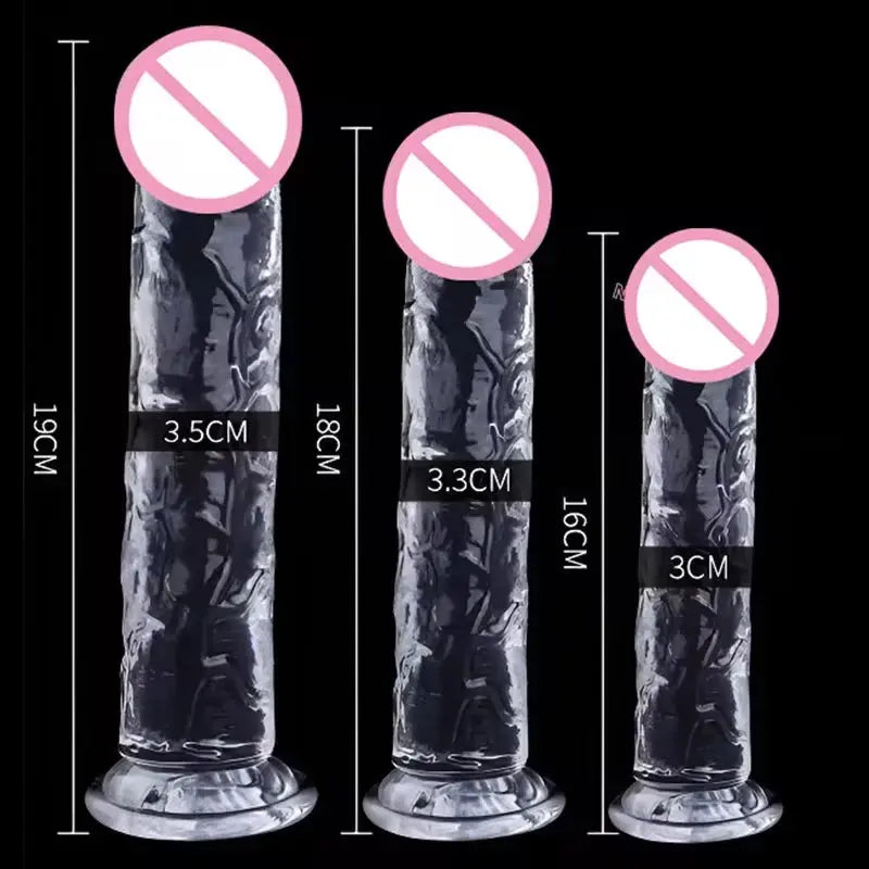 Realistic Dildo Jelly Penis Suction Cup Dildo Realistic Sex Toys For Lesbian Women Female Masturbator Big Dick Fake Dick SHOPEZRA L.L.C.