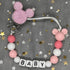 2026 Custom Name Baby Pacifier Clips Chain Silicone Beads Teether Toys Dummy Holder Russian English Name Pacifier Chain Newborn SHOPEZRA L.L.C.