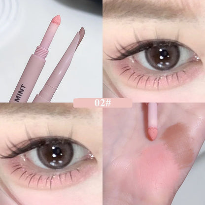 Sweetmint Meniscus Double-ended Silkworm Eyeliner Shadow Highlight Naturally Brightening Long-lasting Eye Makeup Two-in-One