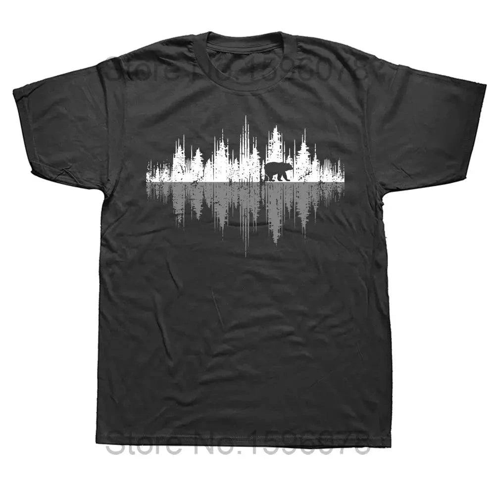 Wildlife Trees Outdoors Nature retro T-shirt by SHOPEZRA L.L.C. featuring forest, mountains, birdwatching, and hiking scene.