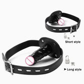 Dildo Deep Blowjob Gag Open Mouth Plug With Lock Leather Strapon Penis Butt Plug Bondage Restraint Lips For Couples Sex Toys SHOPEZRA L.L.C.