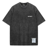 Trendy SATISFY Running MothTech Muscle Round Neck Distressed Pure Cotton Printed Short Sleeve T-Shirt Casual Loose Fit Youth SHOPEZRA L.L.C.