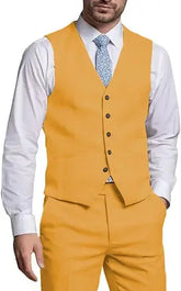 Suits for Men 2 Pieces Vest and Pants Set Gentleman Classic Suit for Men Tuxedo Suit for Men for Wedding Summer Beach SHOPEZRA L.L.C.