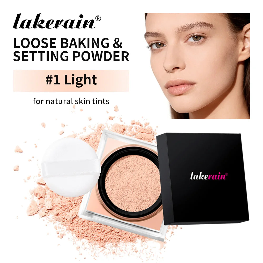 Waterproof Loose Baking&amp;Setting Powder Long Lasting Oil Control Matte Setting Powder Natural Brightening Face Cosmetics