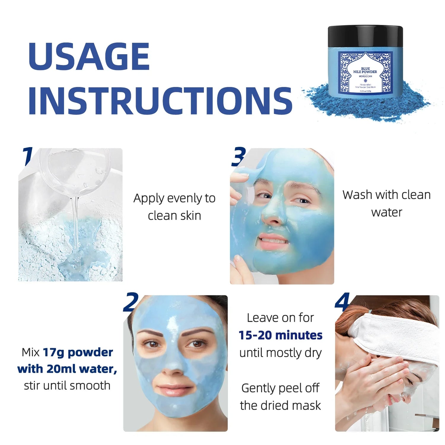 15-Min Mineral Skin Reset Mask 120g - Moroccan Lathering Powder for Face &amp; Body, Deep Cleanse &amp; Perilla Leaf Nourishment.