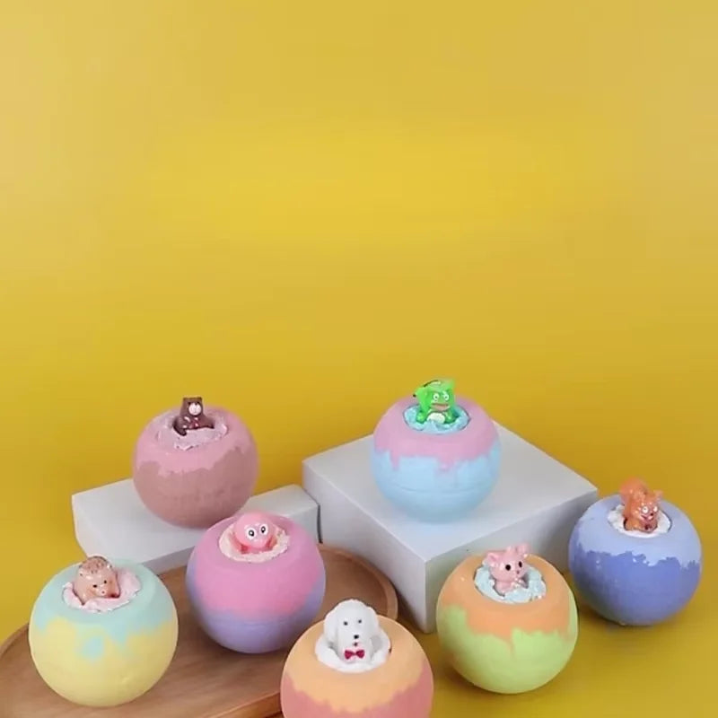 100G Bath Bombs for Kids with Surprise Toys Inside for Kids &amp; Boys and Girls Holiday Bubble Bath with Cheerful Scent
