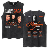 Lady Gaga The Mayhem Ball Tour 2025 Washed Tank Tops Fashion Men Women Vintage Y2K Sleeveless T Shirt 100% Cotton Oversized Tees SHOPEZRA L.L.C.