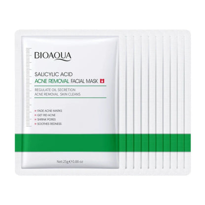 BIOAQUA Salicylic Acid Acne Removal Facial Masks Moisturizing Anti-Aging Nourishing Anti Acne Face Mask Skin Care Products