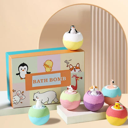 Bath Bombs for Kids with Surprise Toys Inside (6 Pack) - for Kids &amp; Boys and Girls - Holiday Bubble Bath with Cheerful Scent
