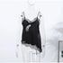 Lace Spliced Square Neck Spaghetti Strap Blouse Loose Fit Cropped 2026 Summer Women Chiffon Top Causal Delicate Lady Blusa SHOPEZRA L.L.C.