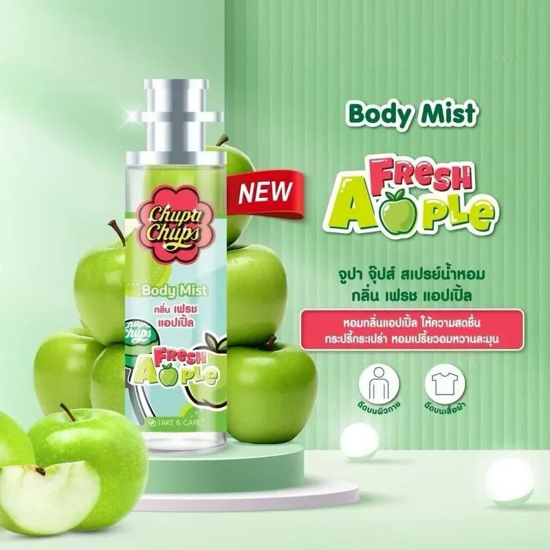Chupa Chups Body Mist 100ml Refreshing Fruity Fragrance Long-lasting Sweet Scent Melon Apple Grape Berry Flavors Women Perfume