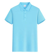 EU Size POLO Customized LOGO Polo Shirt Men Summer Men&