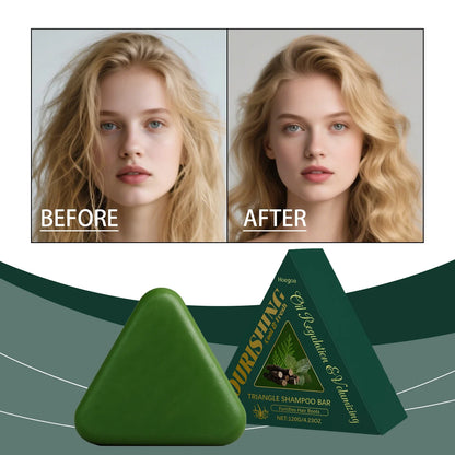 Herbal Usman Grass Shampoo Soap Cypress Leaf Polygonatum Herbal Plant Extract Refreshing Clean Oil Control Dandruff Itching 120g