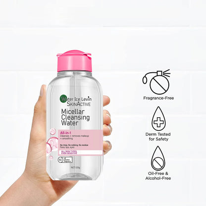 Water Ice Levin Micellar Water: All-in-1 Cleanser &amp; Makeup Remover. No Rinse, No Rub, For Sensitive Skin. 125g.