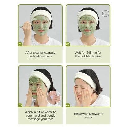 Holy Basil Bubble Cleansing Mask Exfoliating Hydrating Oil Control Natural Formula Deep Moisturizing Smoothing Gentle Skin Care