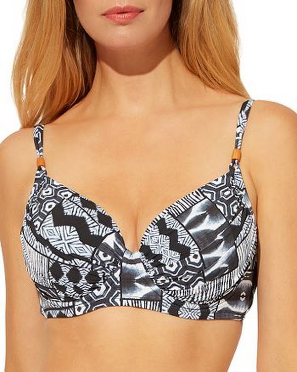 Bleu Rod Beattie Stretch UV Protection Shirred Adjustable Swimsuit Top, 38D