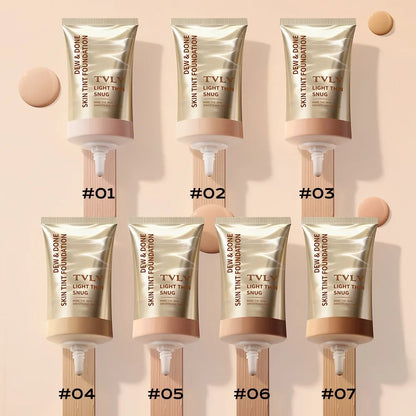 Moisturizing Skin Tint Foundation for All Skin Types, Moisturizing Light Texture Natural Concealer Long Wear Face Makeup