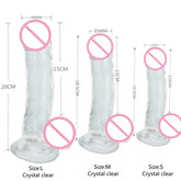 New Skin feeling Realistic Big Dildo Flexible Penis Dick With Suction Cup Strap-on Female Masturbation Strapon Dildo For Women SHOPEZRA L.L.C.