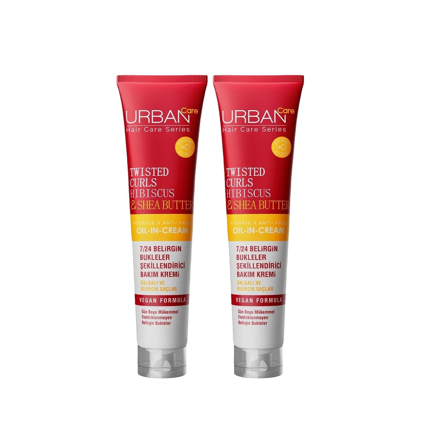 URBAN Care Leave-in Hair Cream for Curly &amp; Wavy Hair - Moisturizing, Hibiscus &amp; Shea Butter, 11.83 fl oz