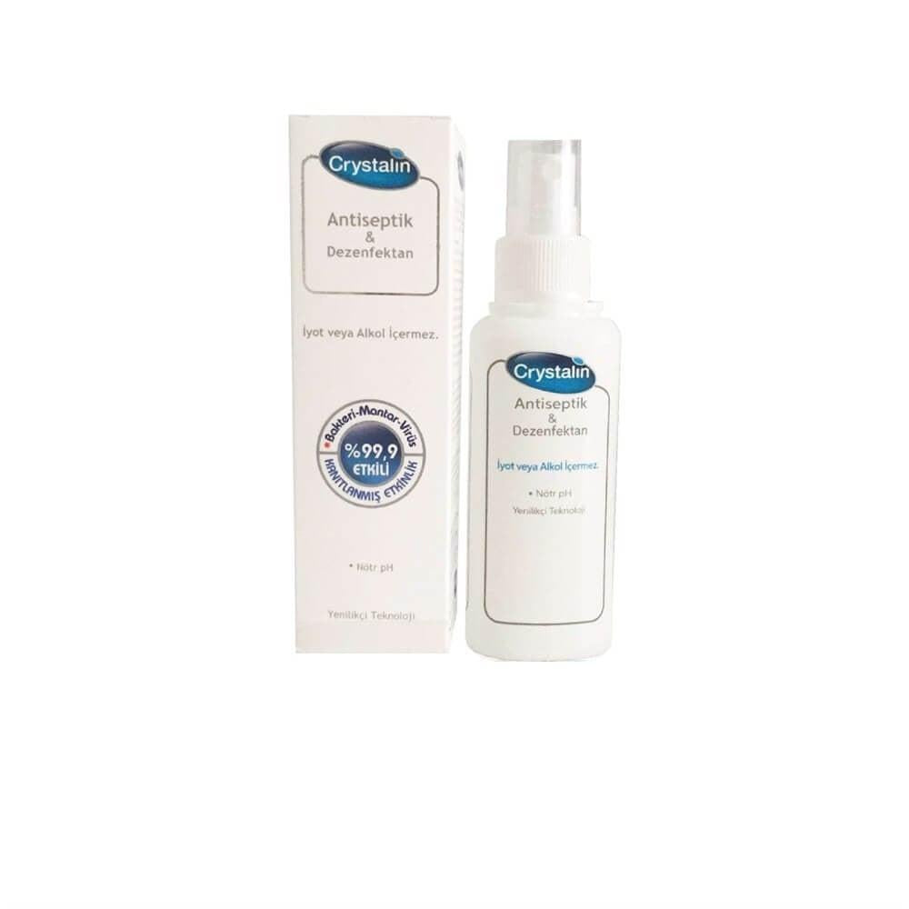 Crystalin Antiseptic &amp; Disinfectant Solution 100ml - Gentle, Alcohol-Free Wound Care for Sensitive Skin