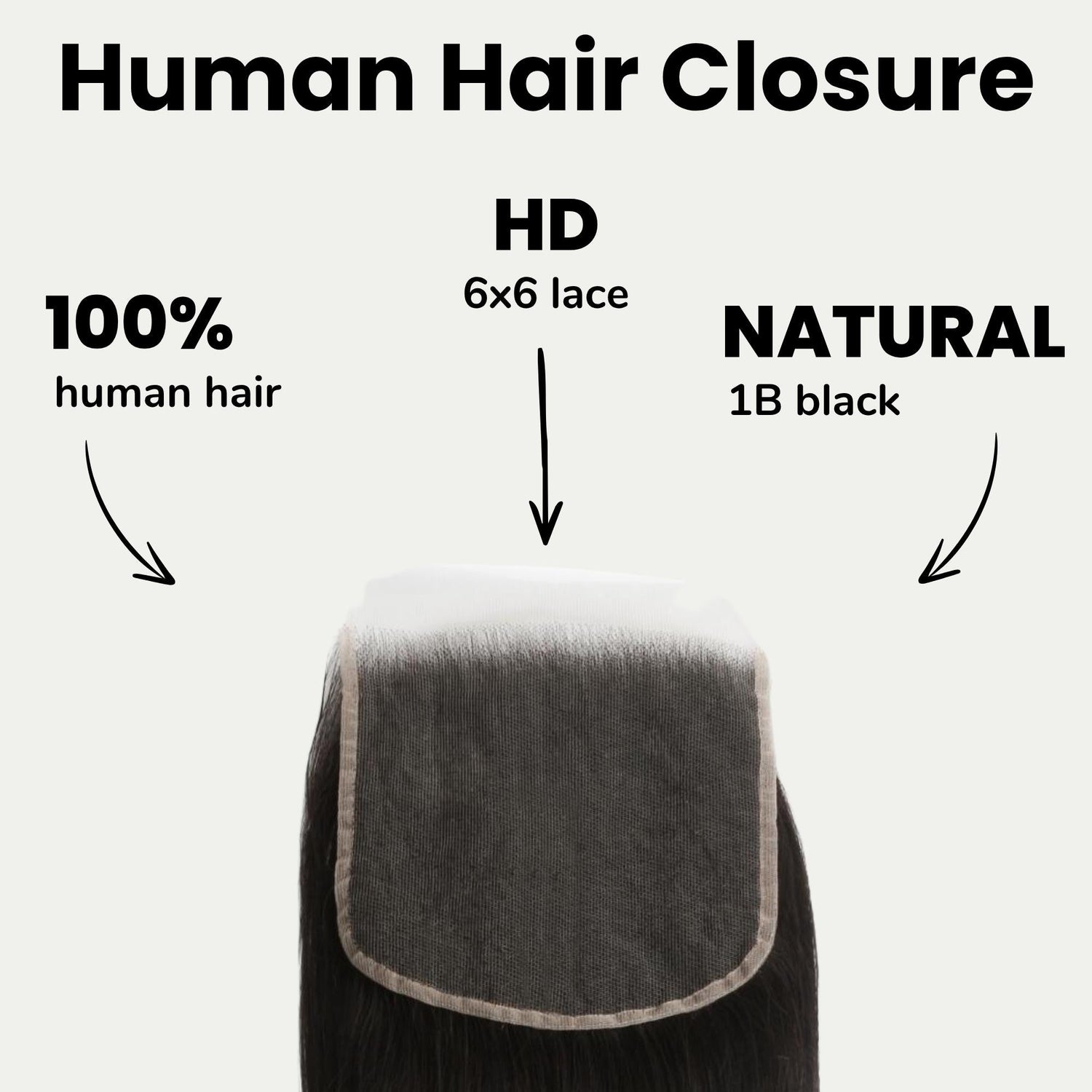 Straight 6x6 HD Lace Human Hair Closure