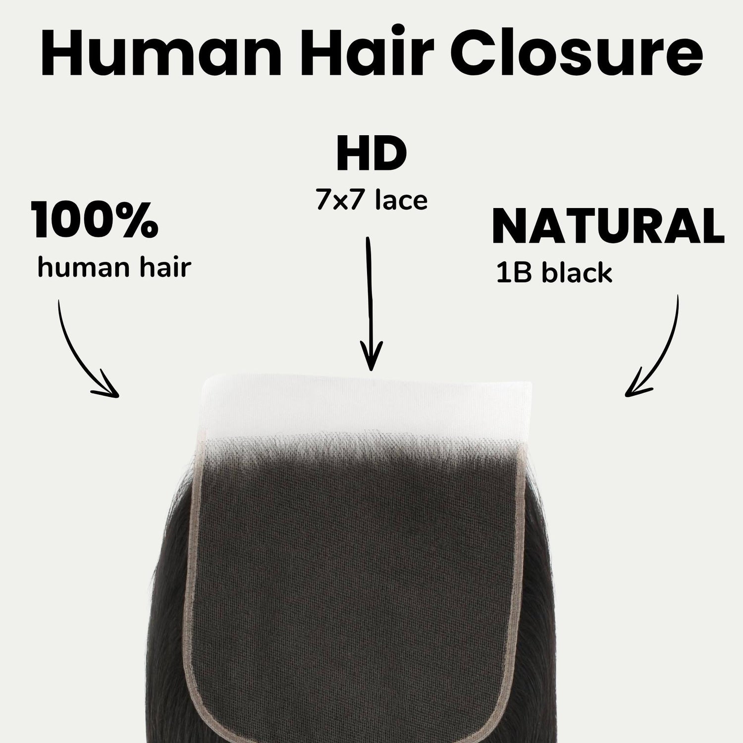 Straight 7x7 HD Lace Human Hair Closure