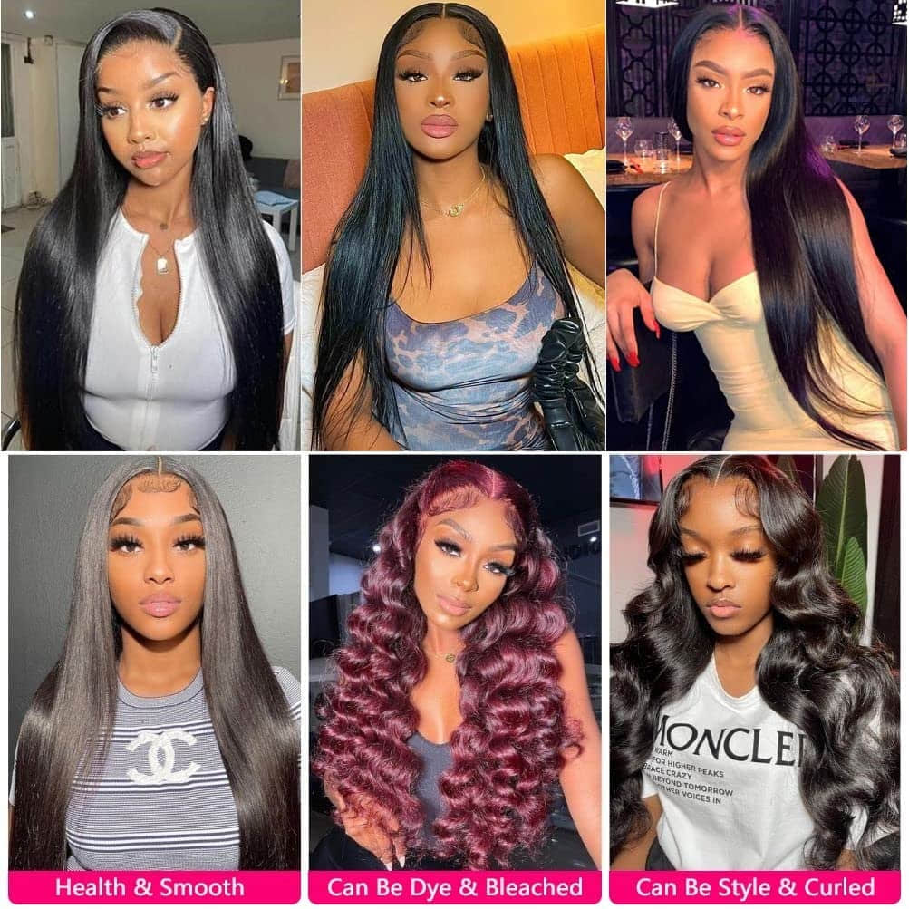 Straight Virgin Brazilian Hair Bundles Silky Smooth &amp; Soft Natural Color 10-30 Inch - Stariahair