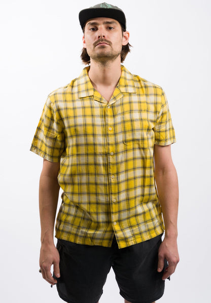Volcom Stone Facet Woven Short Sleeve Shirt - Seedy Yellow