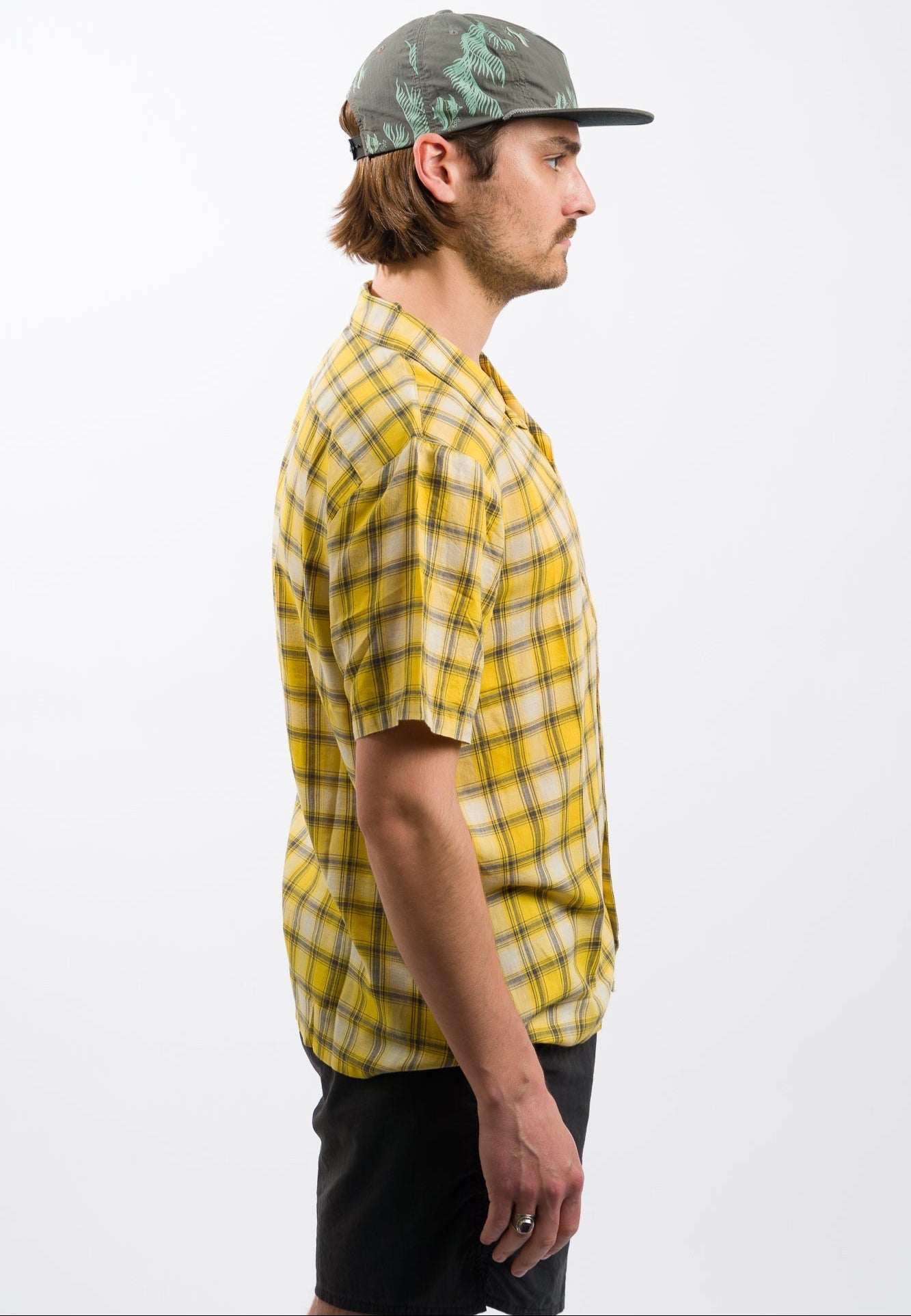 Volcom Stone Facet Woven Short Sleeve Shirt - Seedy Yellow