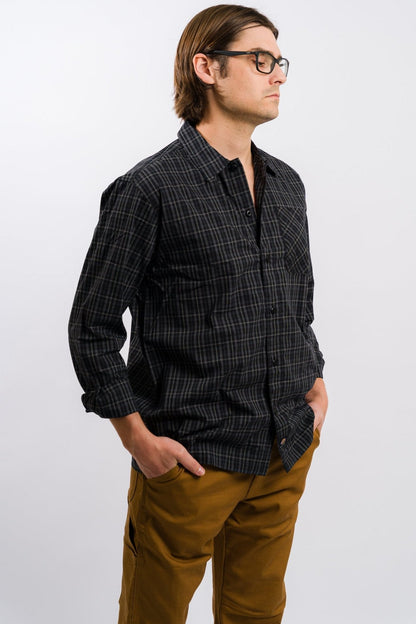 Dickies Skateboarding Woven Plaid Poplin Long Sleeve Shirt - Black