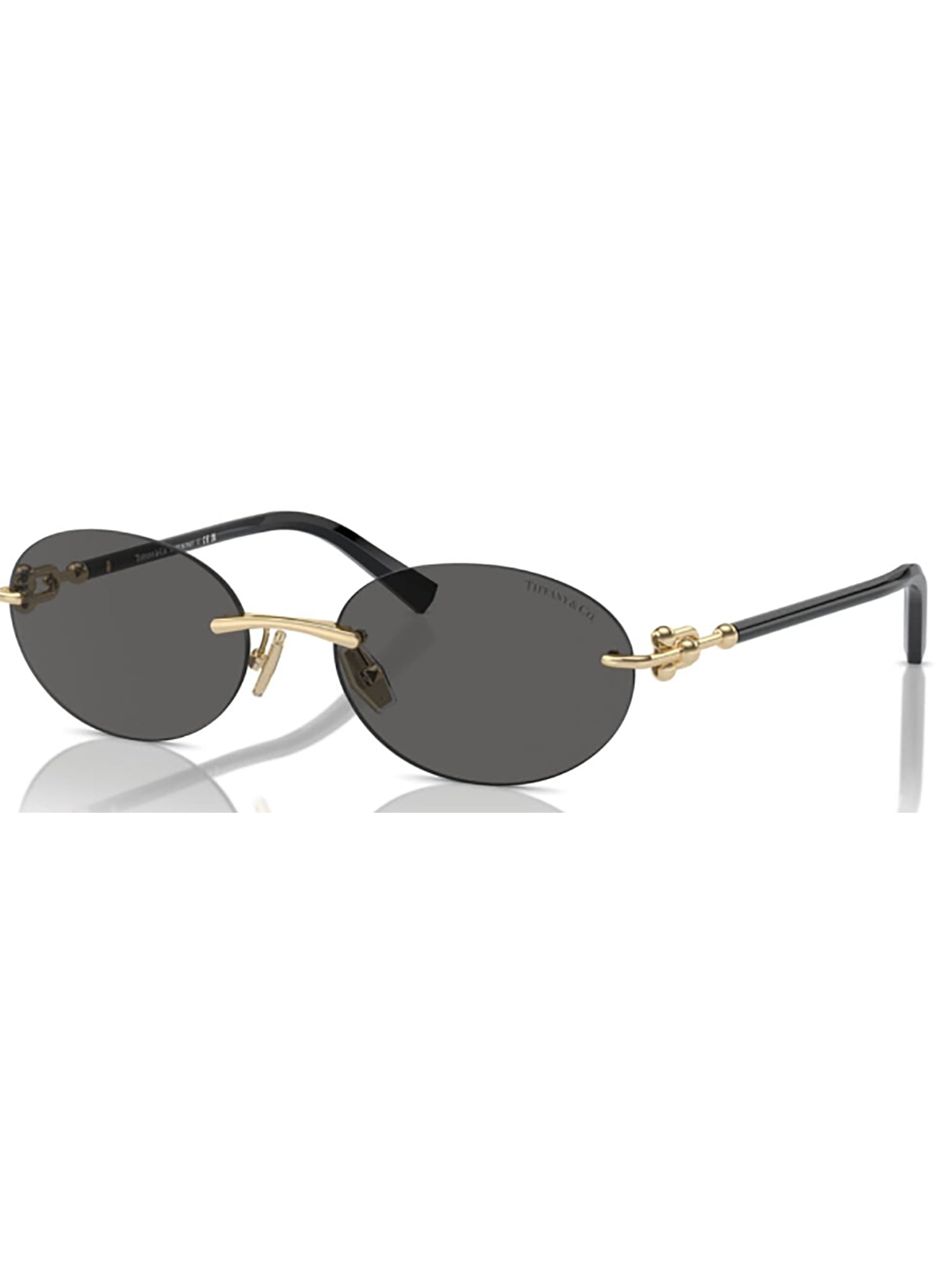 TIFFANY &amp; CO. Sleek Metallic Sunglasses with 140mm Temples