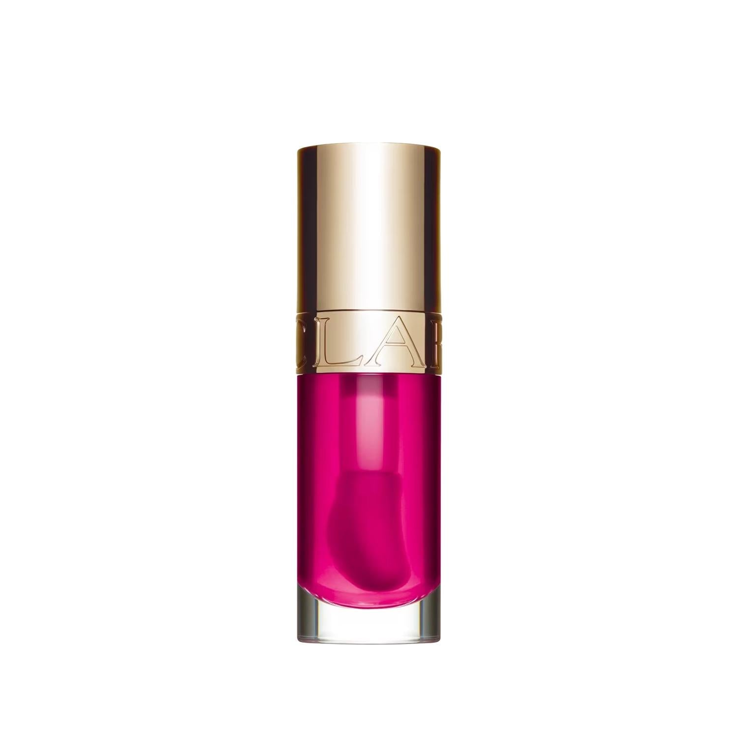 Clarins Lip Comfort Oil: Raspberry Tinted Hydrating Lip Oil - Natural &amp; Moisturizing Treatment for Dry, Chapped Lips (7ml)