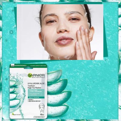 Garnier Hyaluronic Aloe Vera Hydrating Face Mask - Refreshing &amp; Revitalizing Sheet Mask for Dry Skin, Intense Moisture &amp; Soothing Comfort